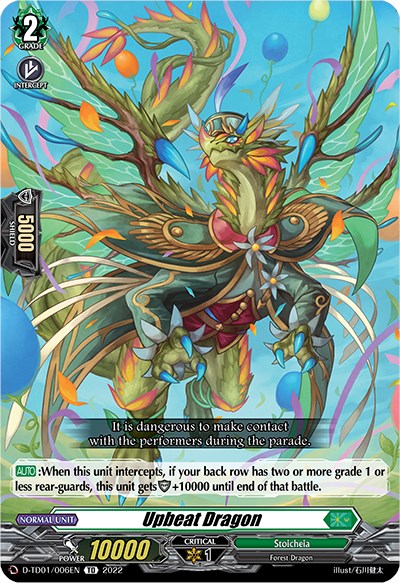 Upbeat Dragon (D-TD01/006EN) [Urara Haneyama -Bandmaster of Blossoming Bonds-]