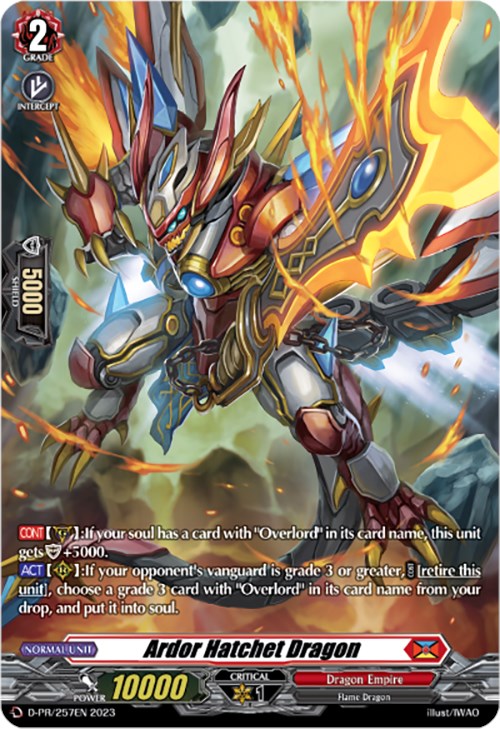 Ardor Hatchet Dragon (D-PR/257EN) [D Promo Cards]