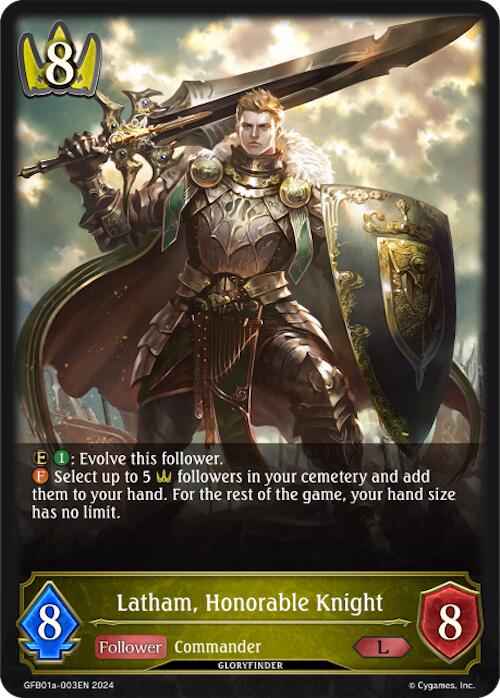 Latham, Honorable Knight (GFB01a-003EN) [Guide to Glory]