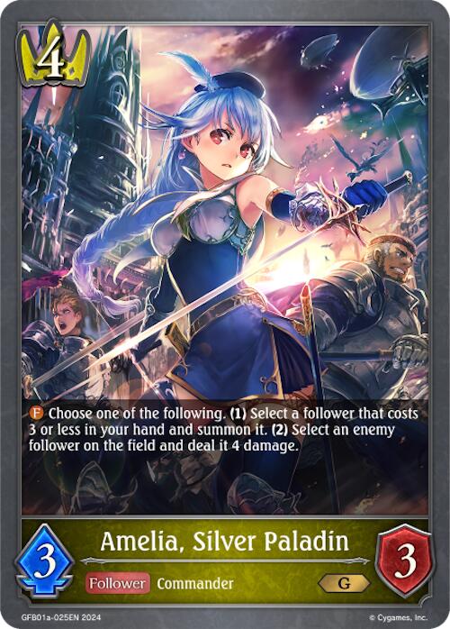 Amelia, Silver Paladin (GFB01a-025EN) [Guide to Glory]