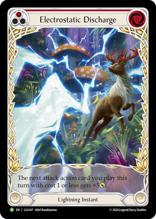 Electrostatic Discharge (Red) (Extended Art) [LGS347] (Promo)  Rainbow Foil