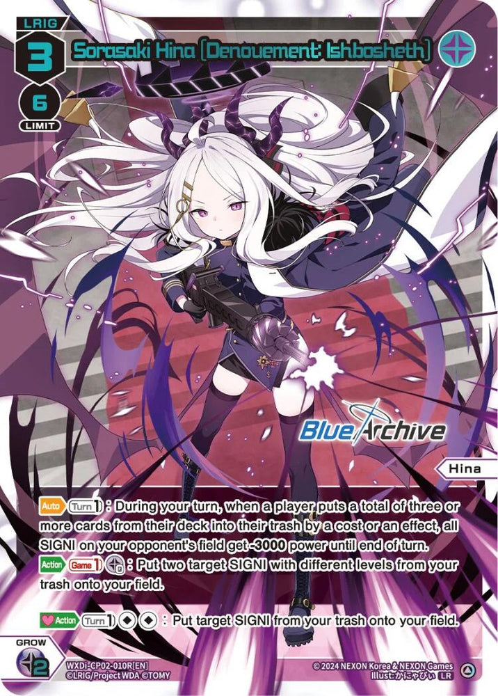 Sorasaki Hina [Denouement: Ishbosheth] (LR) (WXDi-CP02-010R[EN]) [Blue Archive DIVA]