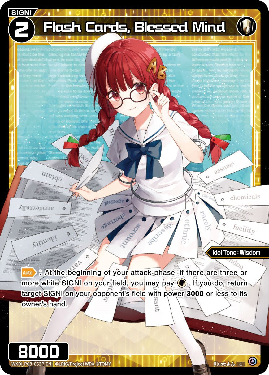 Flash Cards, Blessed Mind (Parallel Foil) (WXDi-P08-052P[EN]) [Spread Diva]