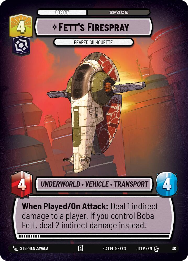 Fett's Firespray - Feared Silhouette (Foil) (38) [Jump to Lightspeed: Weekly Play]