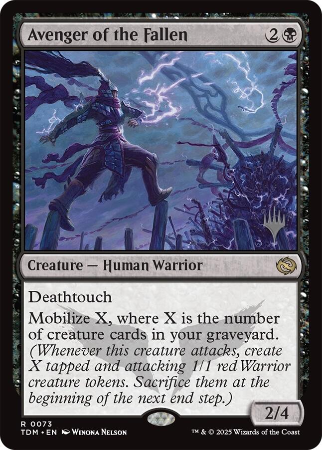 Avenger of the Fallen [Tarkir: Dragonstorm Promos]