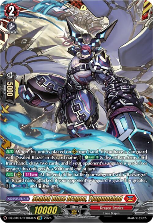 Sealed Blaze Dragon, Yyugmashad (DZ-BT07/FFR03EN) [Moon Fangs & Cerulean Blaze]