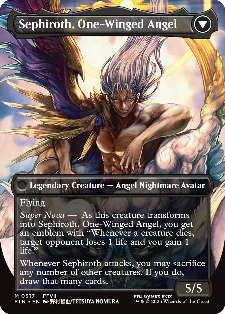 Sephiroth, Fabled SOLDIER // Sephiroth, One-Winged Angel (Borderless) (0317) [FINAL FANTASY]