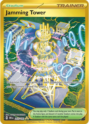 Jamming Tower (243/182) [Scarlet & Violet: Destined Rivals]