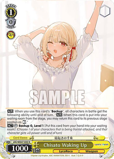Chisato Waking Up (LRC-WE47-E05 N) [Lycoris Recoil Premium Booster]