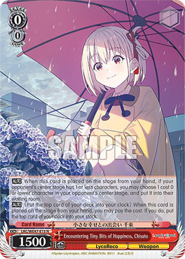 Encountering Tiny Bits of Happiness, Chisato (LRC-WE47-E15 N) [Lycoris Recoil Premium Booster]