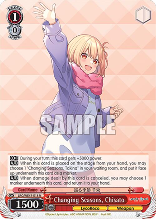 Changing Seasons, Chisato (LRC-WE47-E18 N) [Lycoris Recoil Premium Booster]