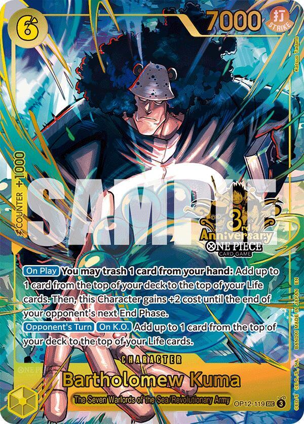 Bartholomew Kuma (Japanese Version 3rd Anniversary Set) [One Piece Promotion Cards]
