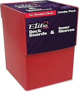 BCW Combo Pack Elite 2 Deck Guards & Inner Sleeves Red