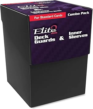 BCW Combo Pack Elite 2 Deck Guards & Inner Sleeves Black