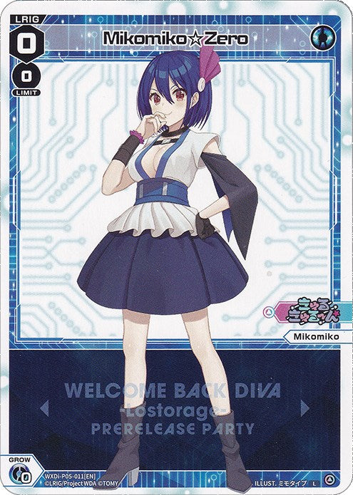 Mikomiko Zero (Prerelease Party) (WXDi-P07-101[EN]) [Promo Cards]