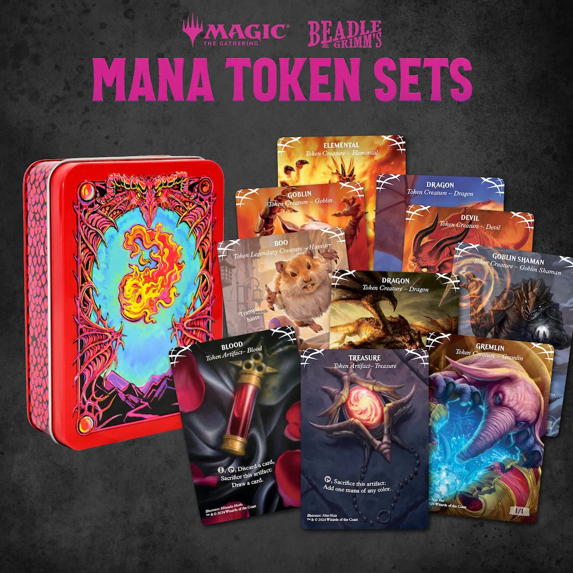 Magic the Gathering: Red Mana Token Set