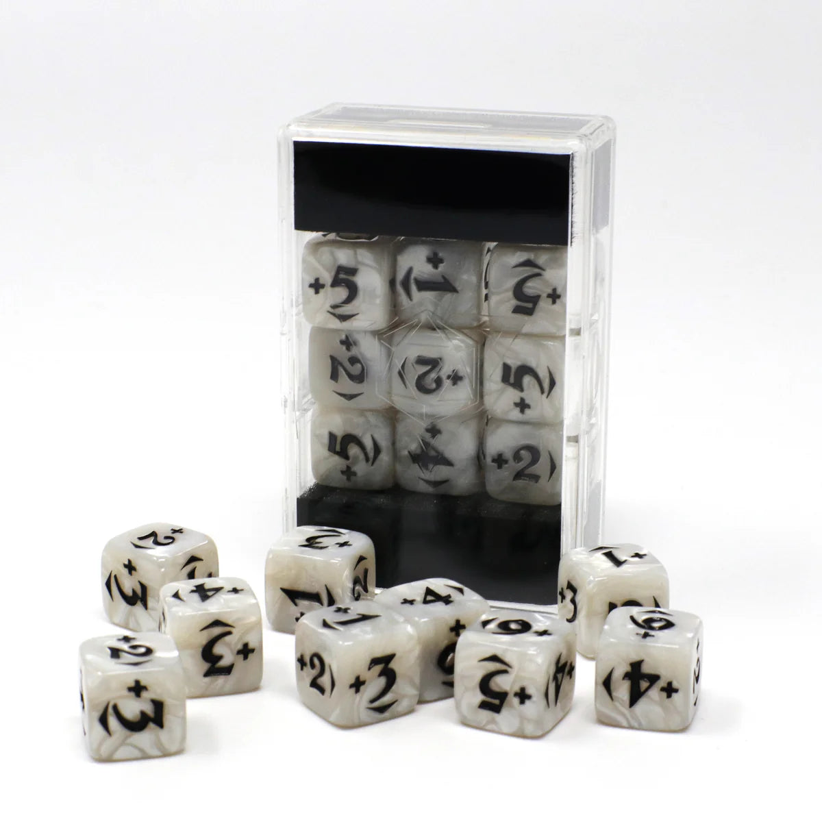 MtG Spindown Counters - Plus Power Pack - White with Black