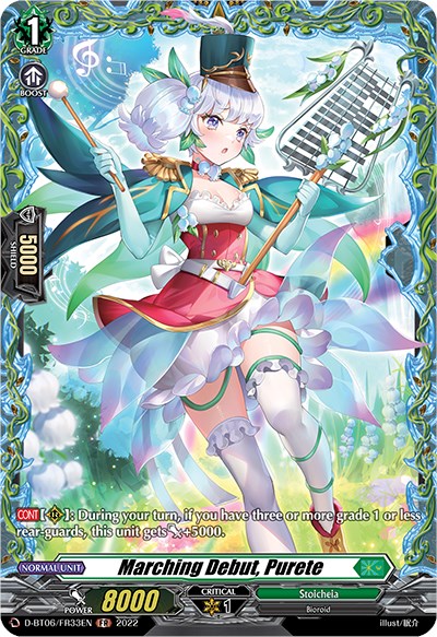 Marching Debut, Purete (D-BT06/FR33EN) [Blazing Dragon Reborn]