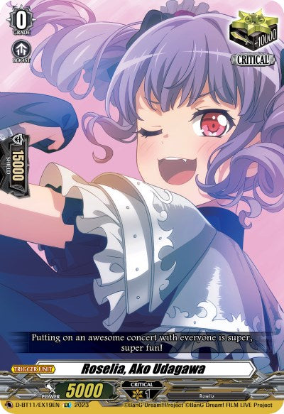 Roselia, Ako Udagawa (D-BT11/EX19EN) [Clash of Heroes]