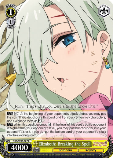 Elizabeth: Breaking the Spell (SDS/SX03-007 R) [The Seven Deadly Sins]